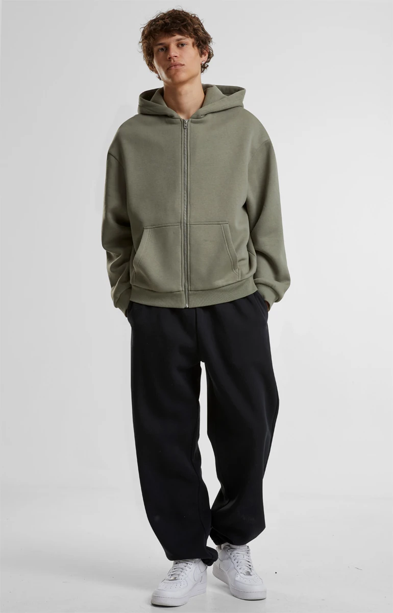 Build Your Brand Fluffy Zip Hoody