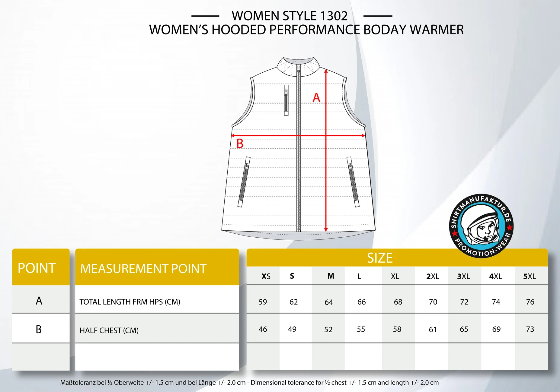 HRM Womens Hooded Performance Bodywarmer