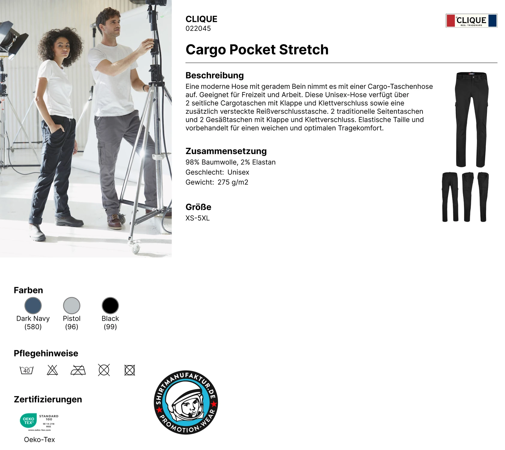Clique Cargo Pocket Stretch