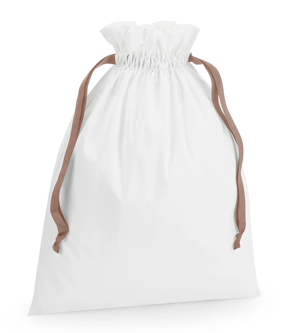 Westford Mill Cotton Gift Bag With Ribbon Drawstring