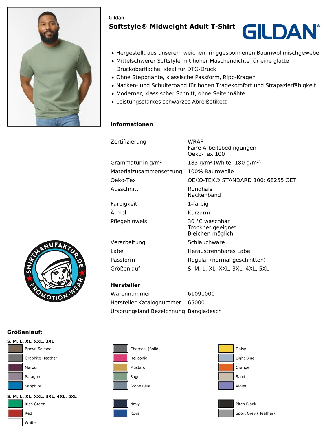 Gildan Softstyle Midweight T-Shirt