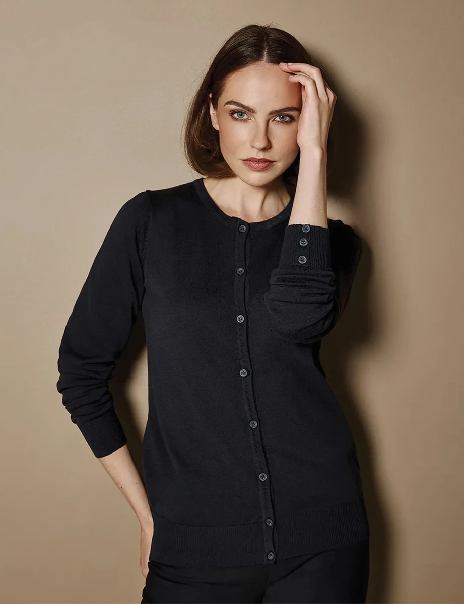 Kustom Kit Womens Arundel Crewneck Cardigan