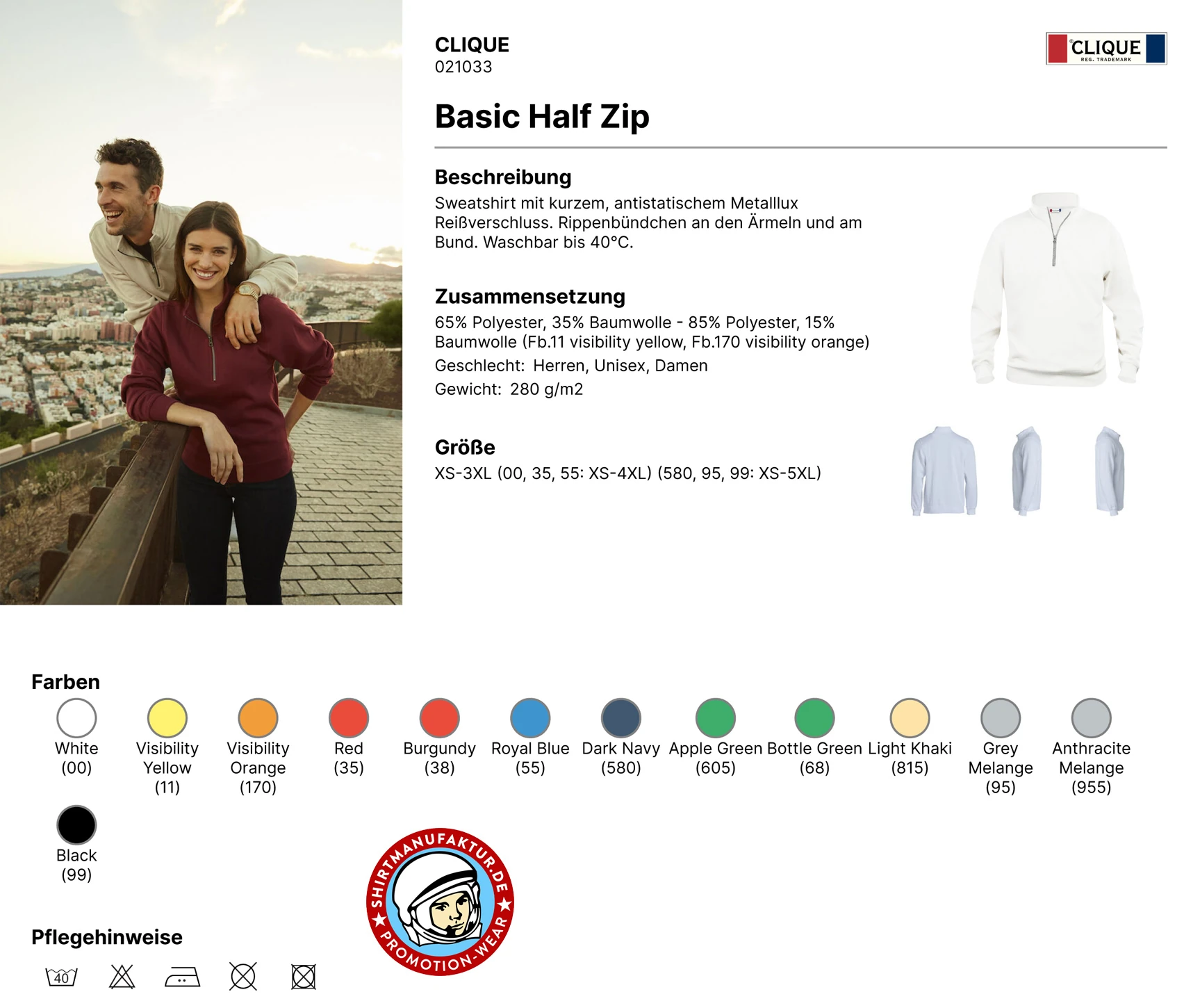 Clique Basic Half Zip
