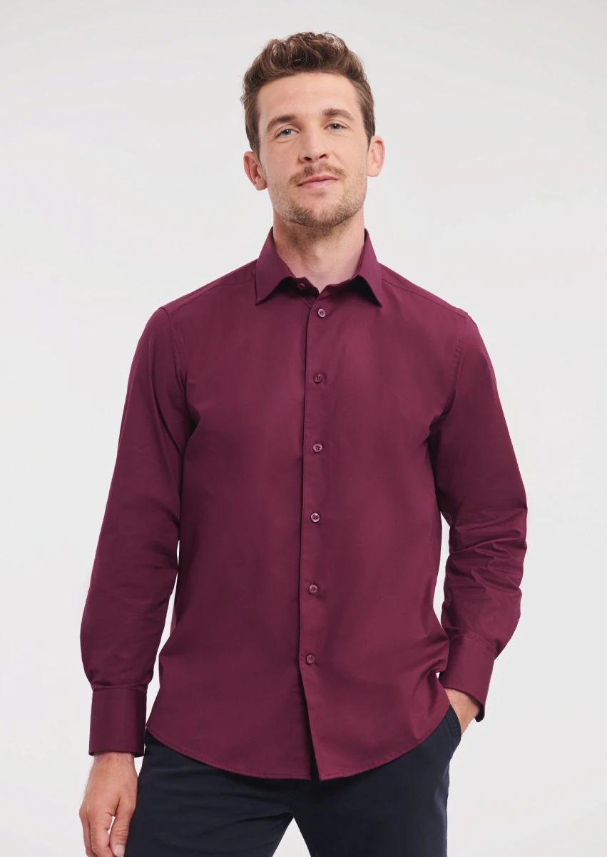Russell Mens Longsleeve Fitted Shirt