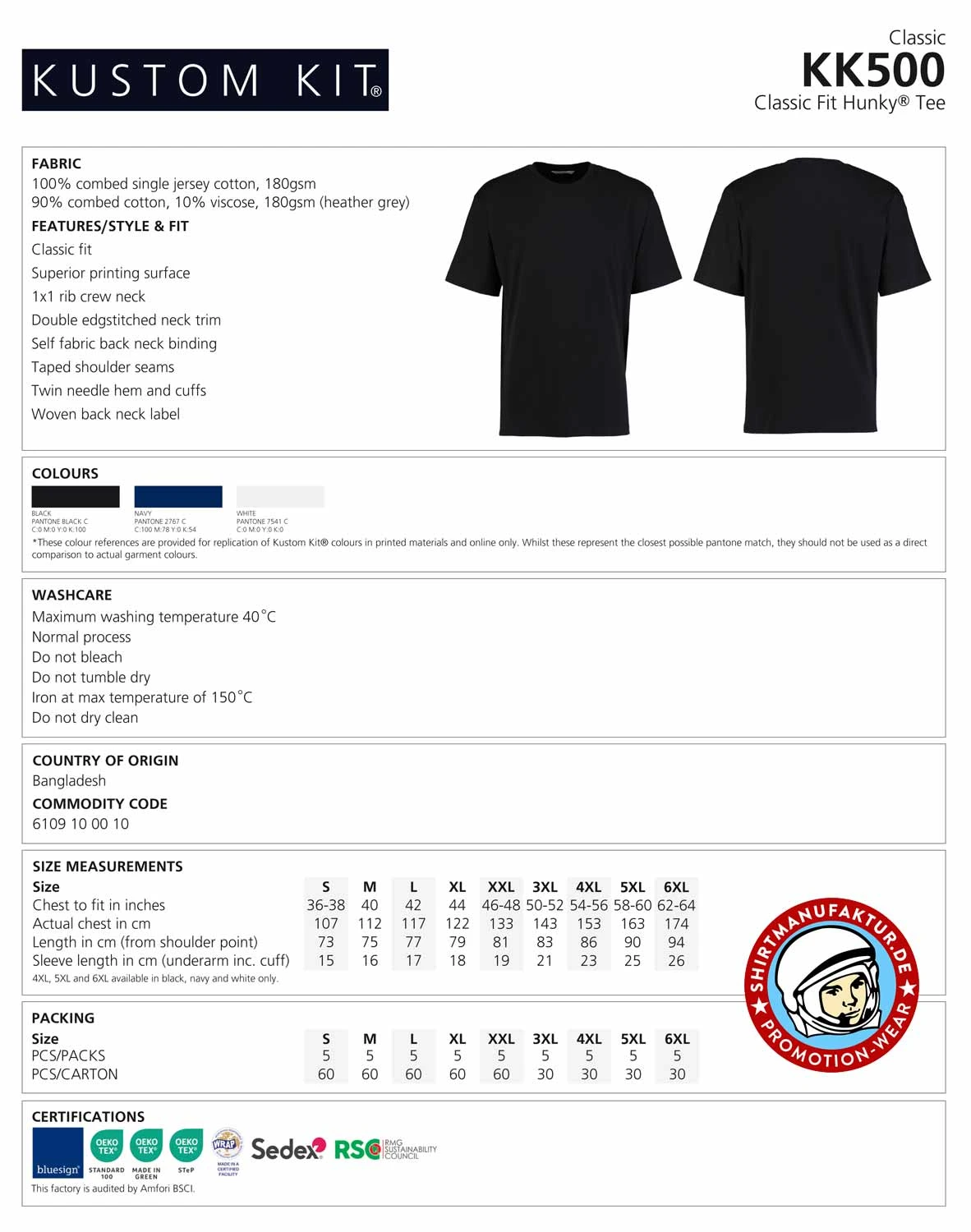 Kustom Kit Hunky Tee