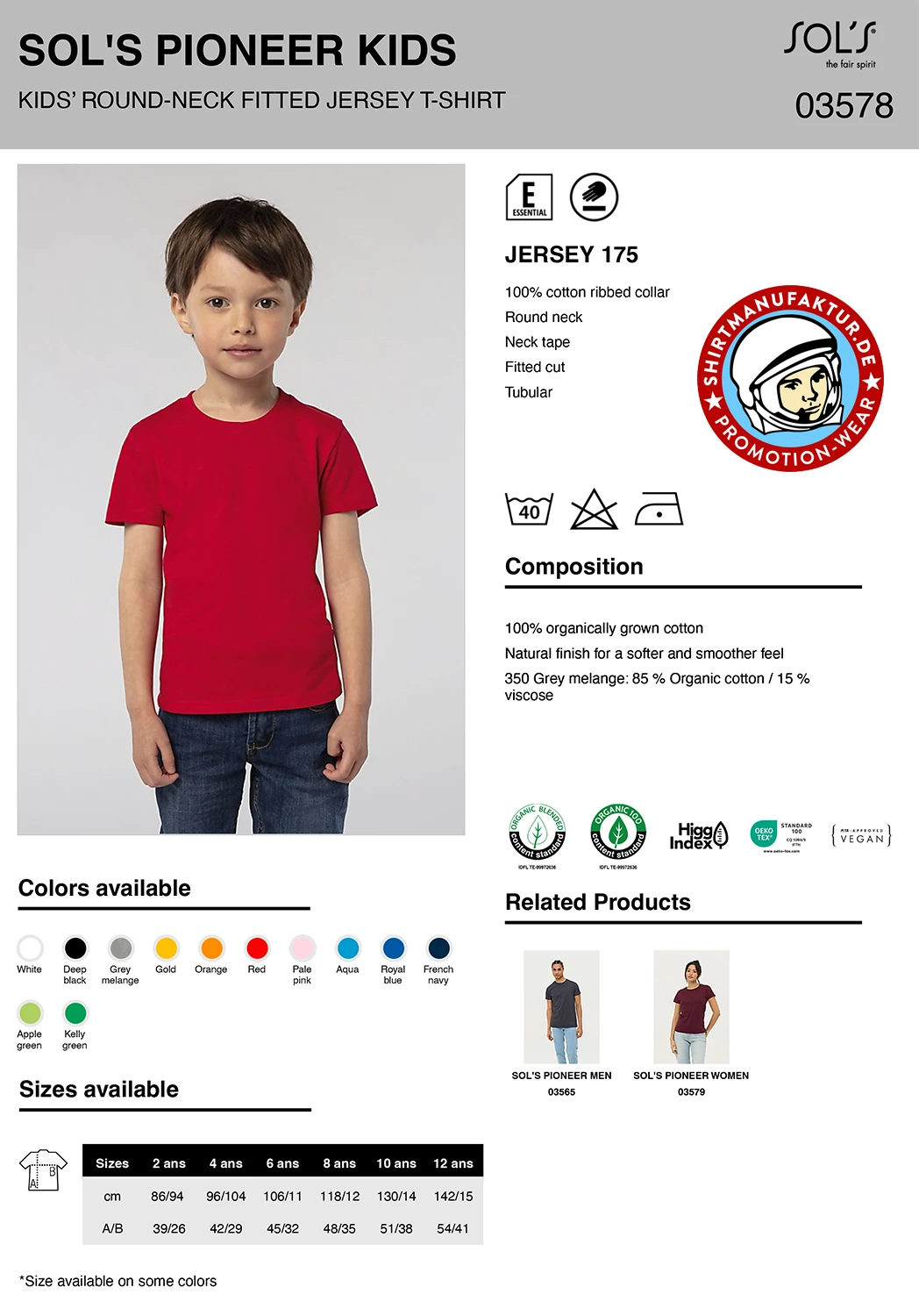 Sol's Kids Pioneer T-Shirt Sol's Kids Pioneer T-Shirt