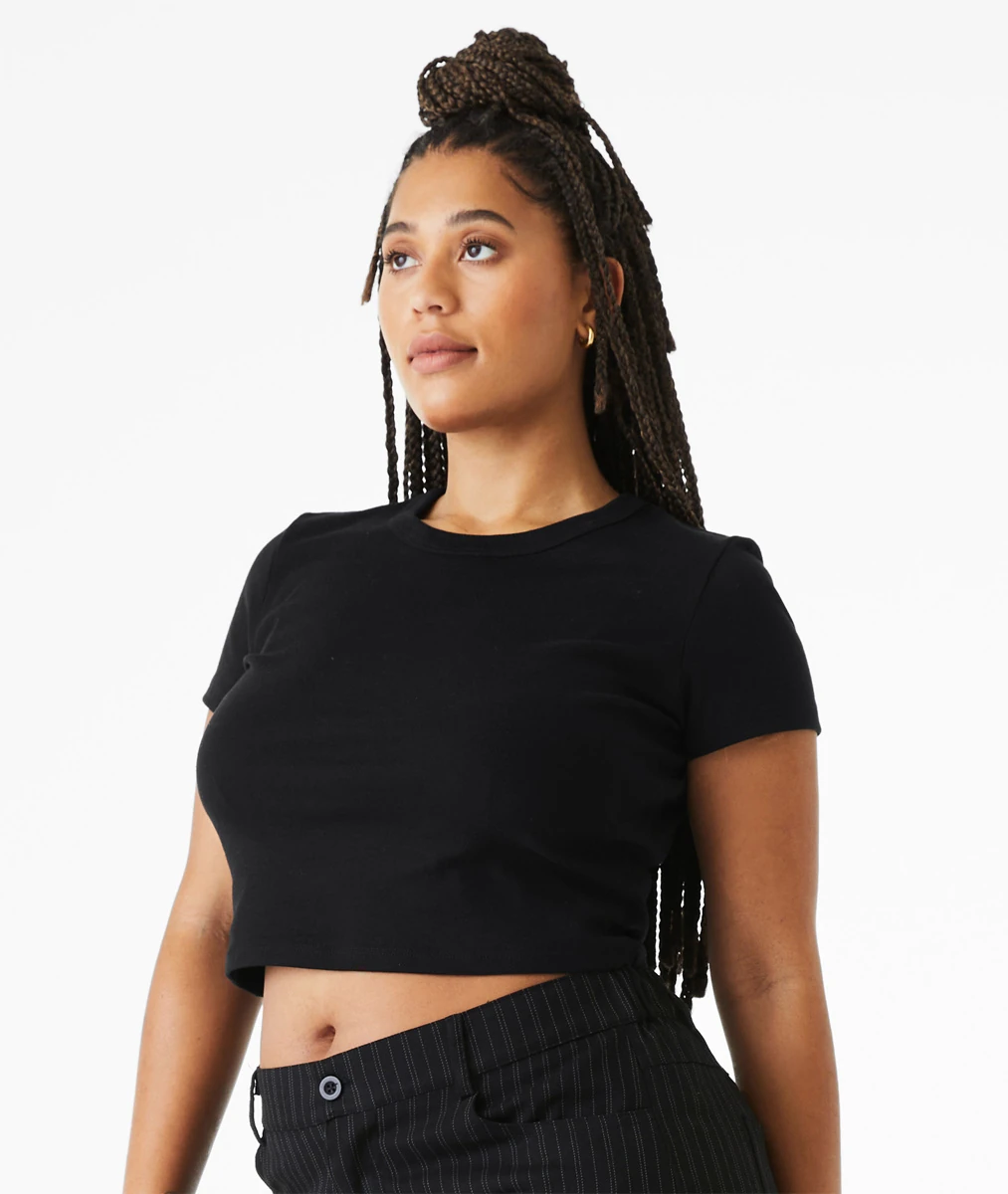 Bella Womens Micro Rib Baby Tee