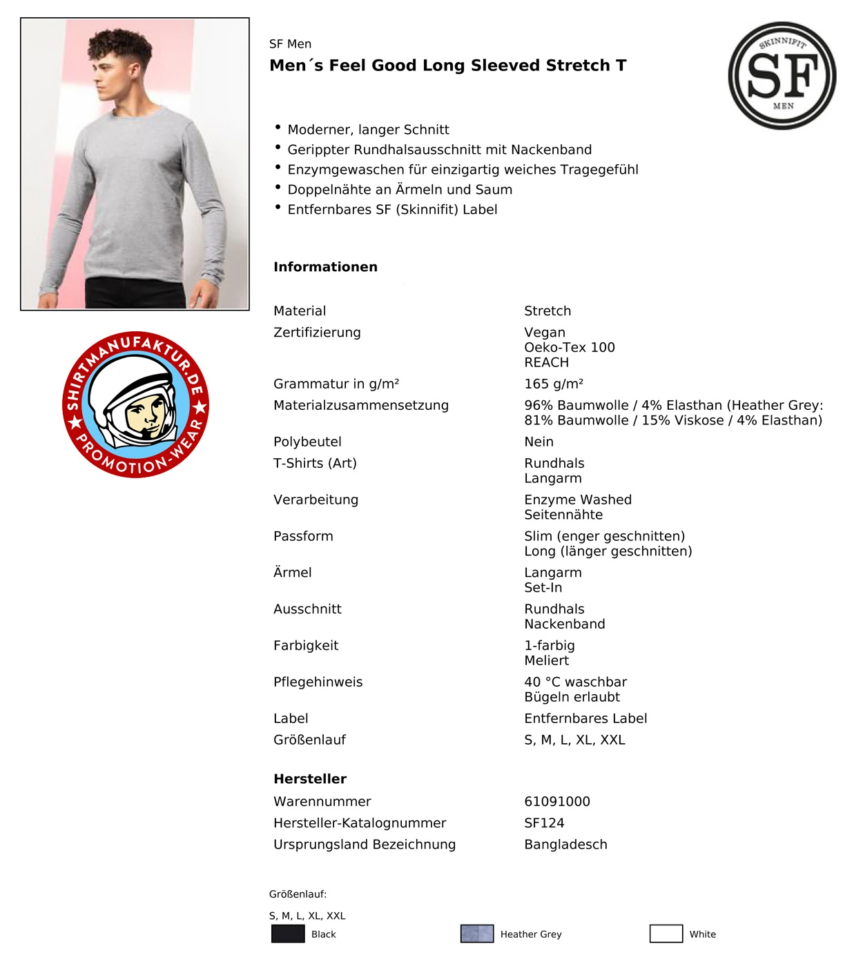 SkinniFit Feel Good Long Sleeved Stretch T
