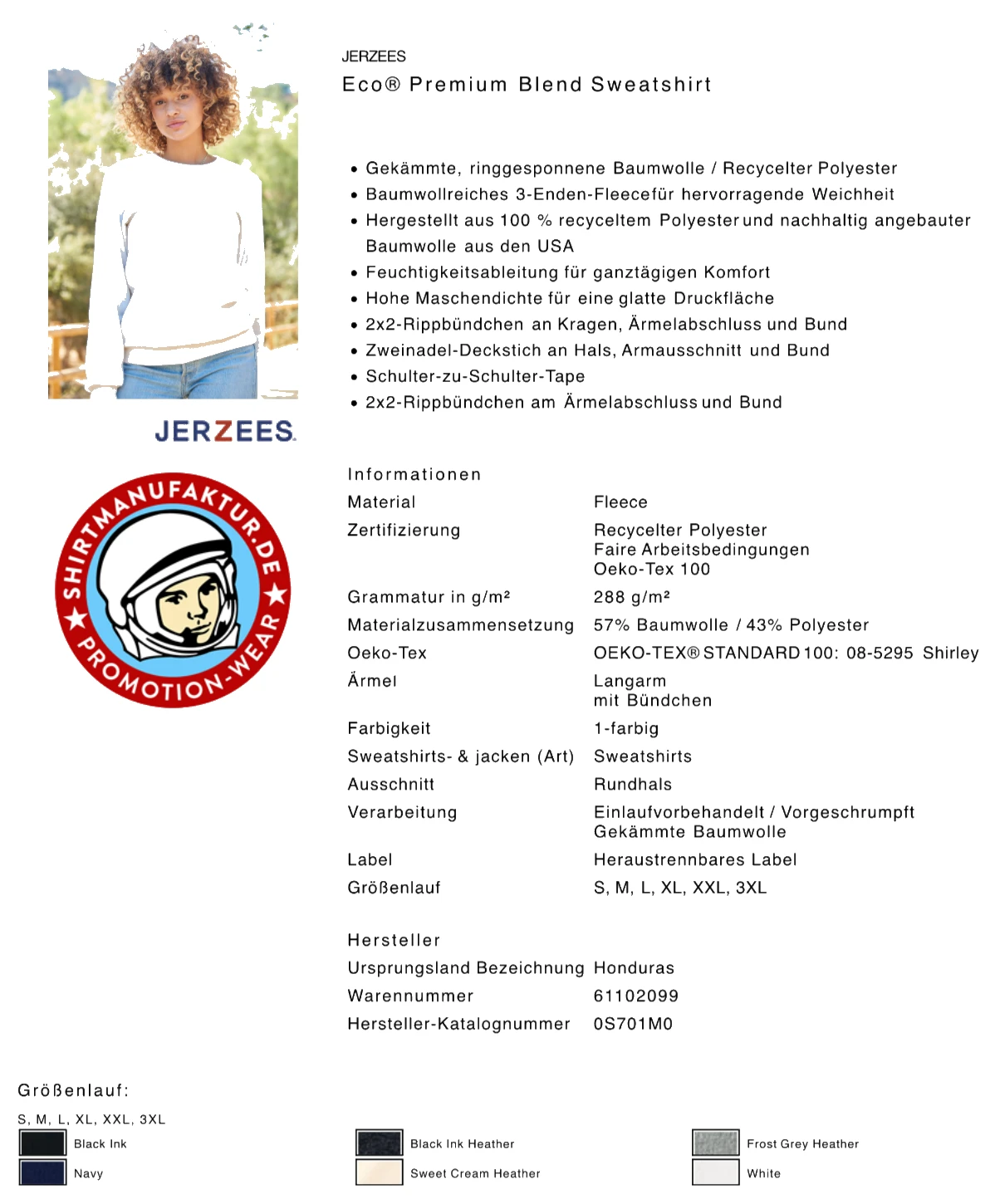 Jerzees Eco Premium Blend Sweatshirt