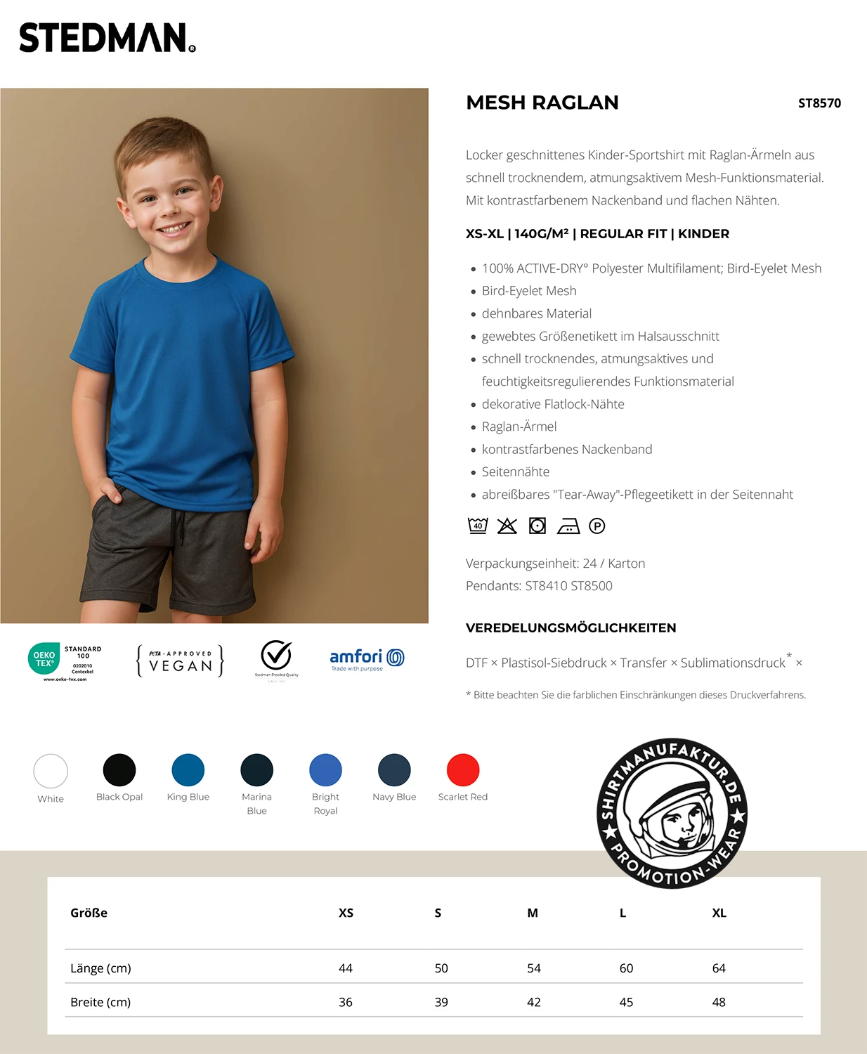 Stedman Kids Mesh Raglan