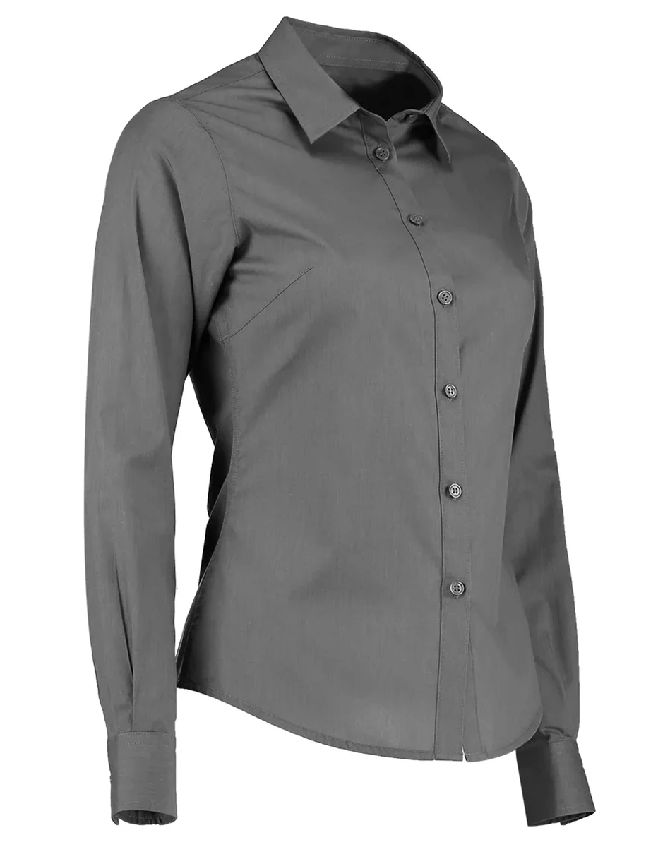Kustom Kit Womens Poplin Blouse Longsleeve