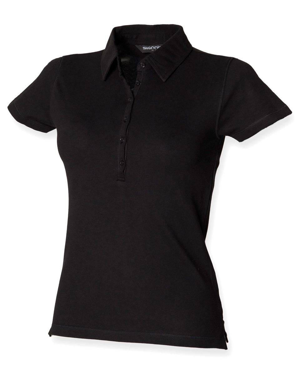 SkinniFit Womens Short Sleeved Stretch Polo
