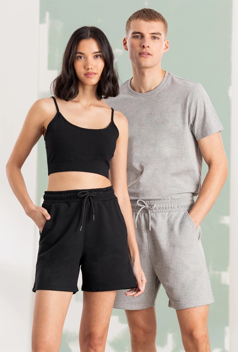 SkinniFit Unisex Sustainable Fashion Sweat Shorts