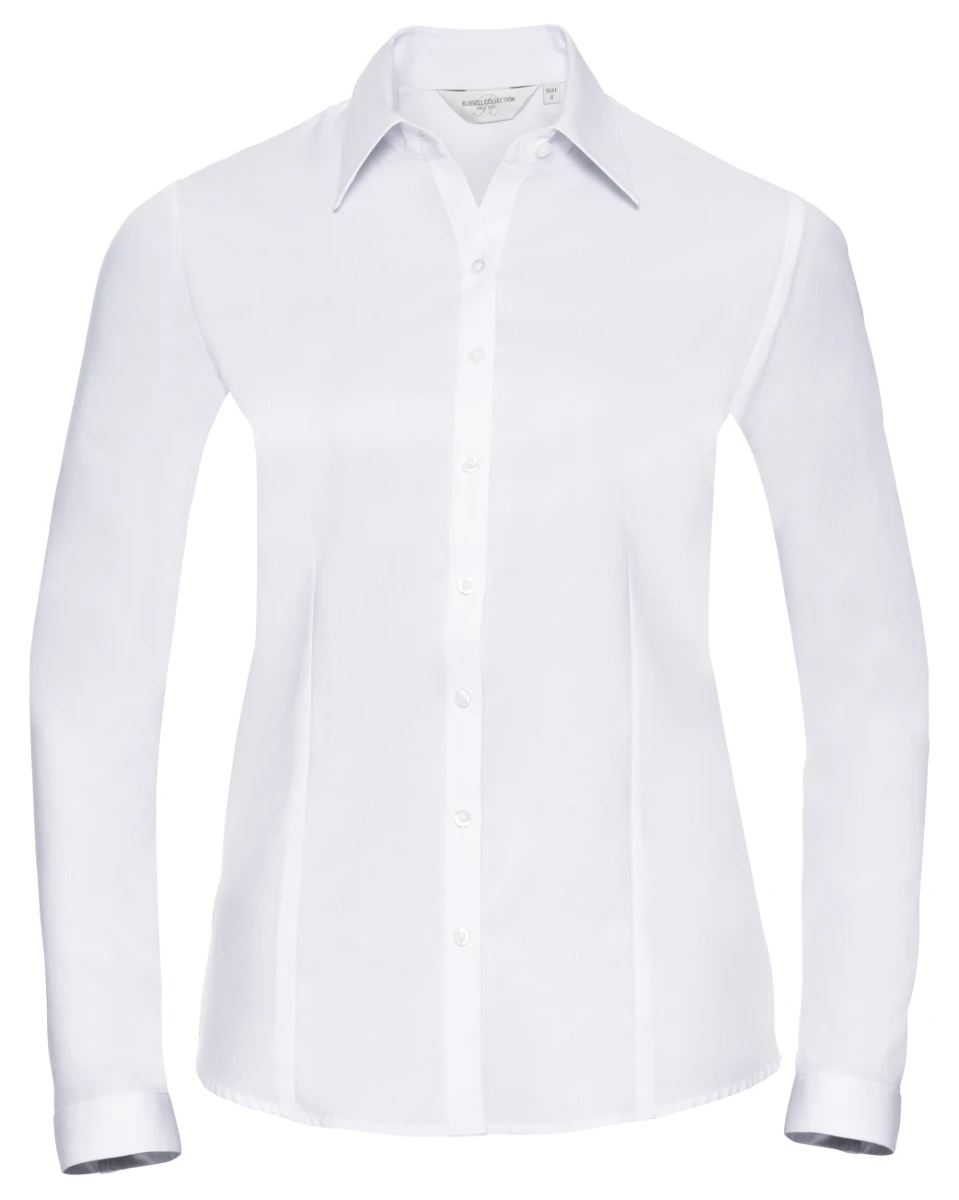 Russell Ladies Longsleeve Herringbone Blouse