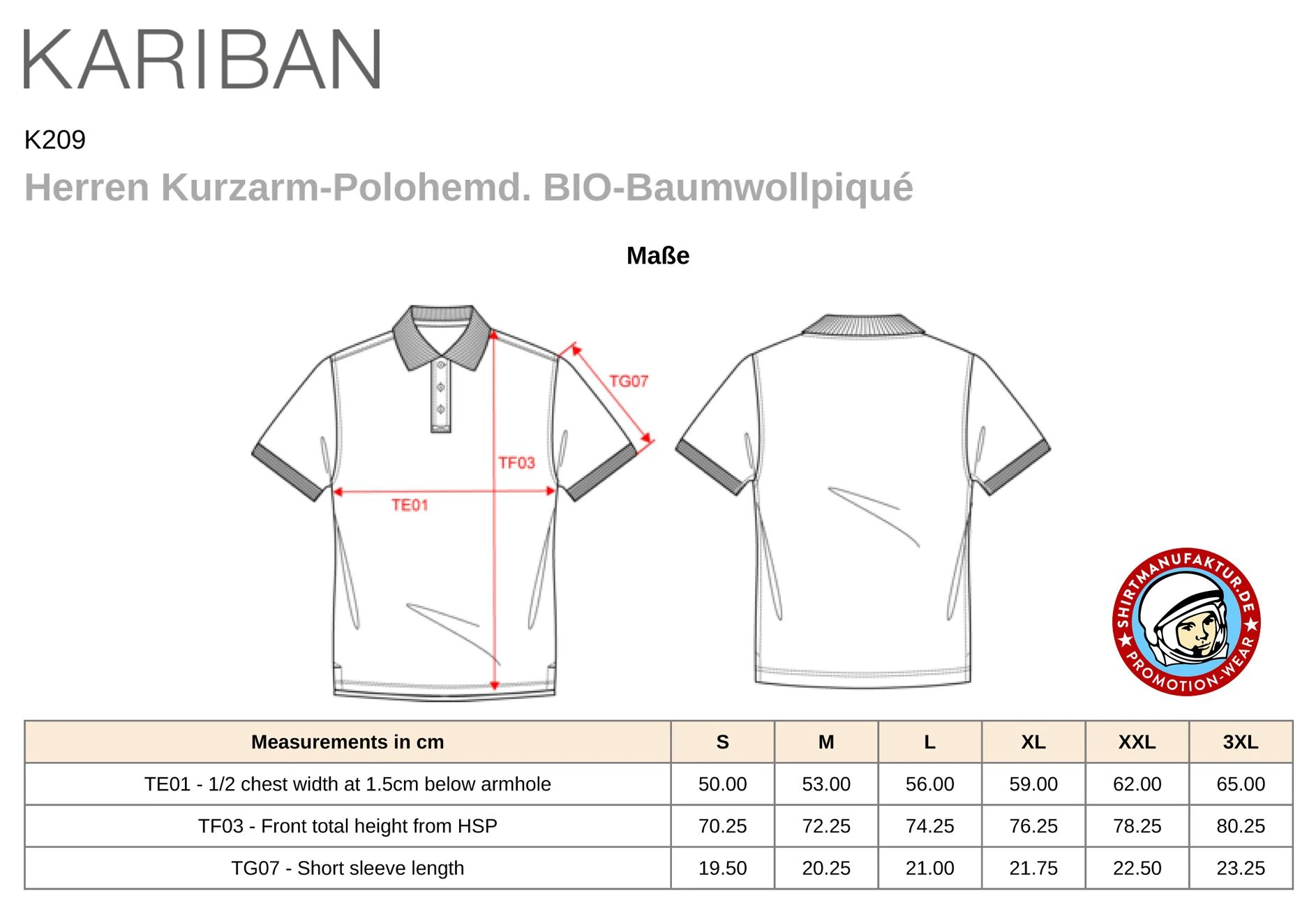 Kariban Kurzarm Polohemd