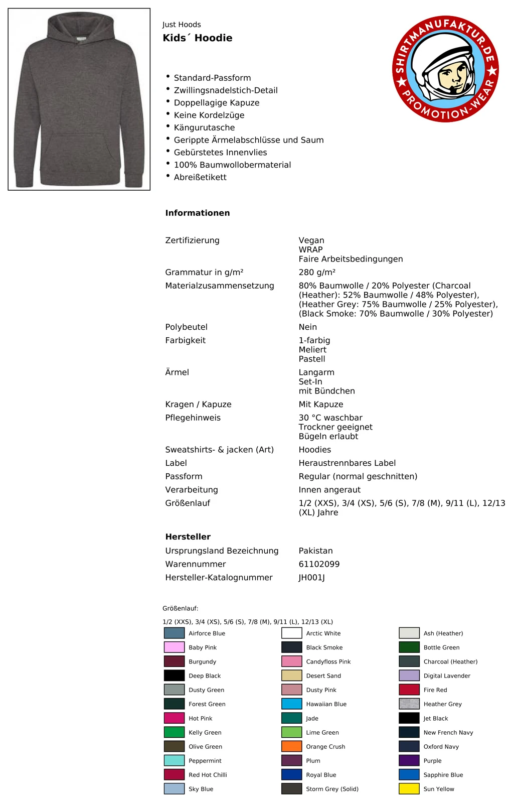 Just Hoods Kids Hoodie