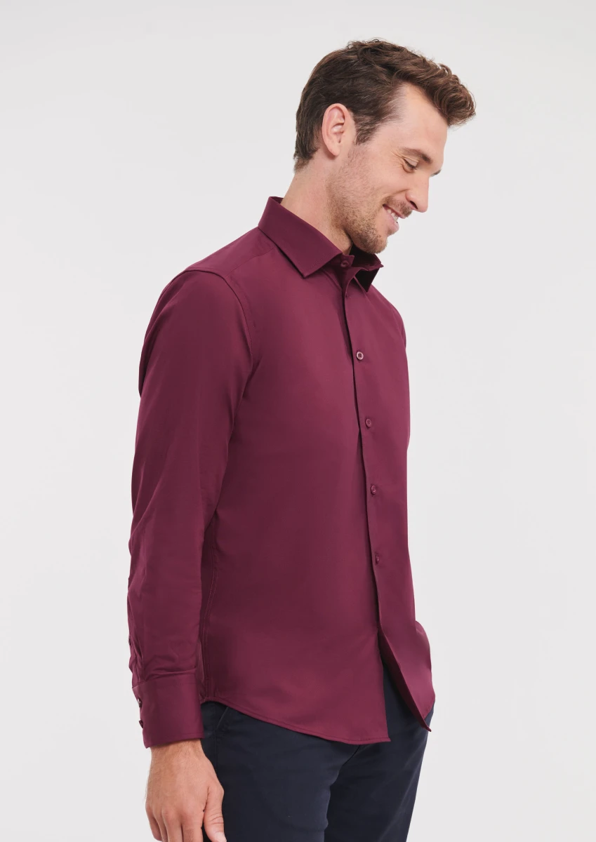 Russell Mens Longsleeve Fitted Shirt