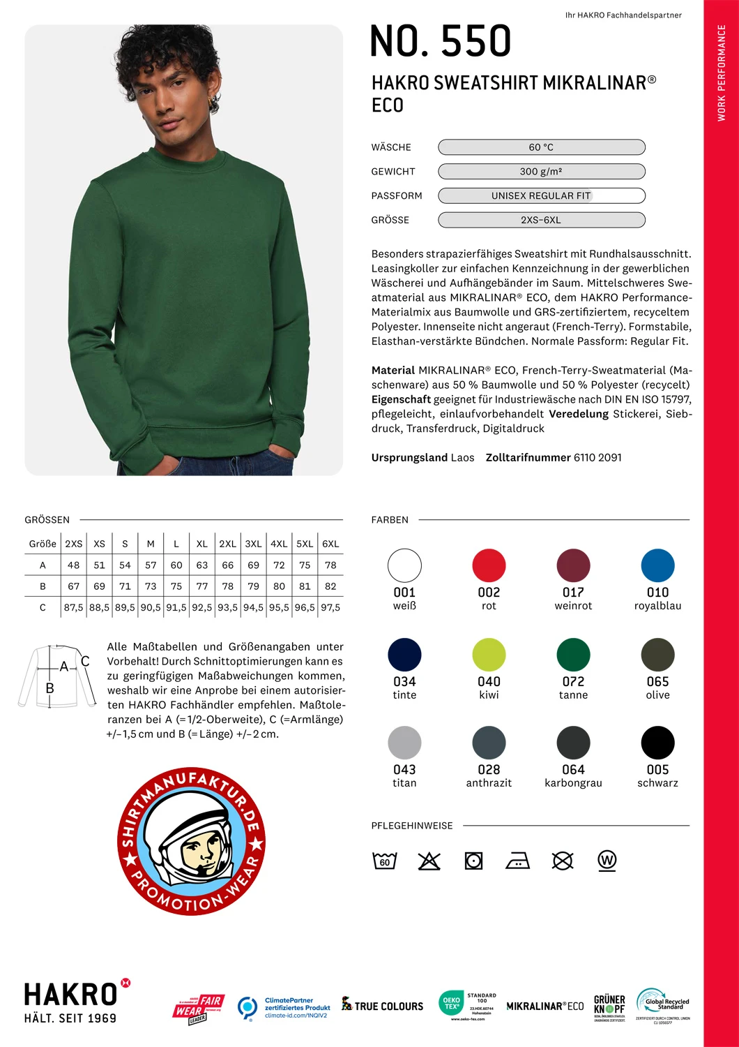 Hakro Sweatshirt Mikralinar Eco