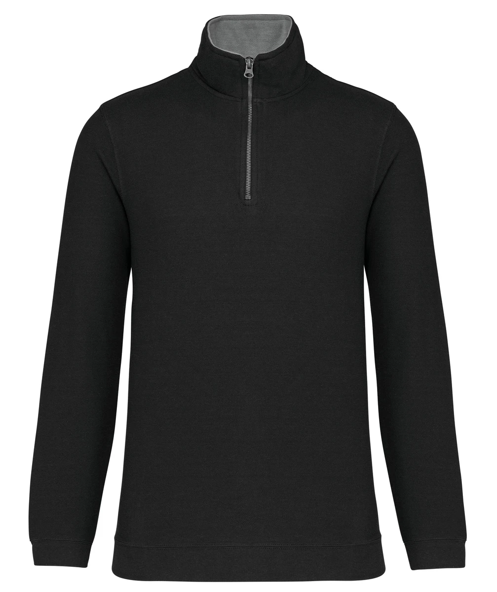 Kariban Trucker Zip Neck Sweatshirt