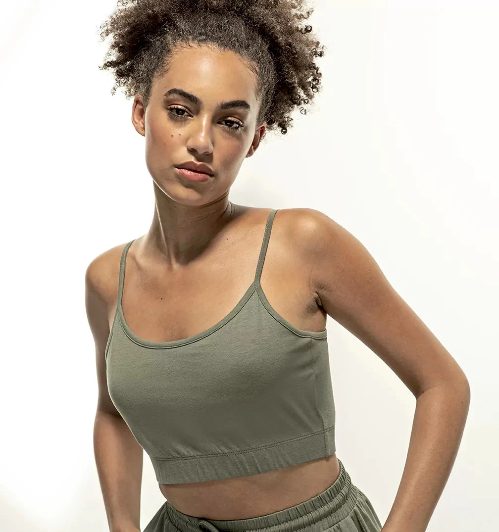 SkinniFit Womens Sustainable Fashion Cropped Cami Top