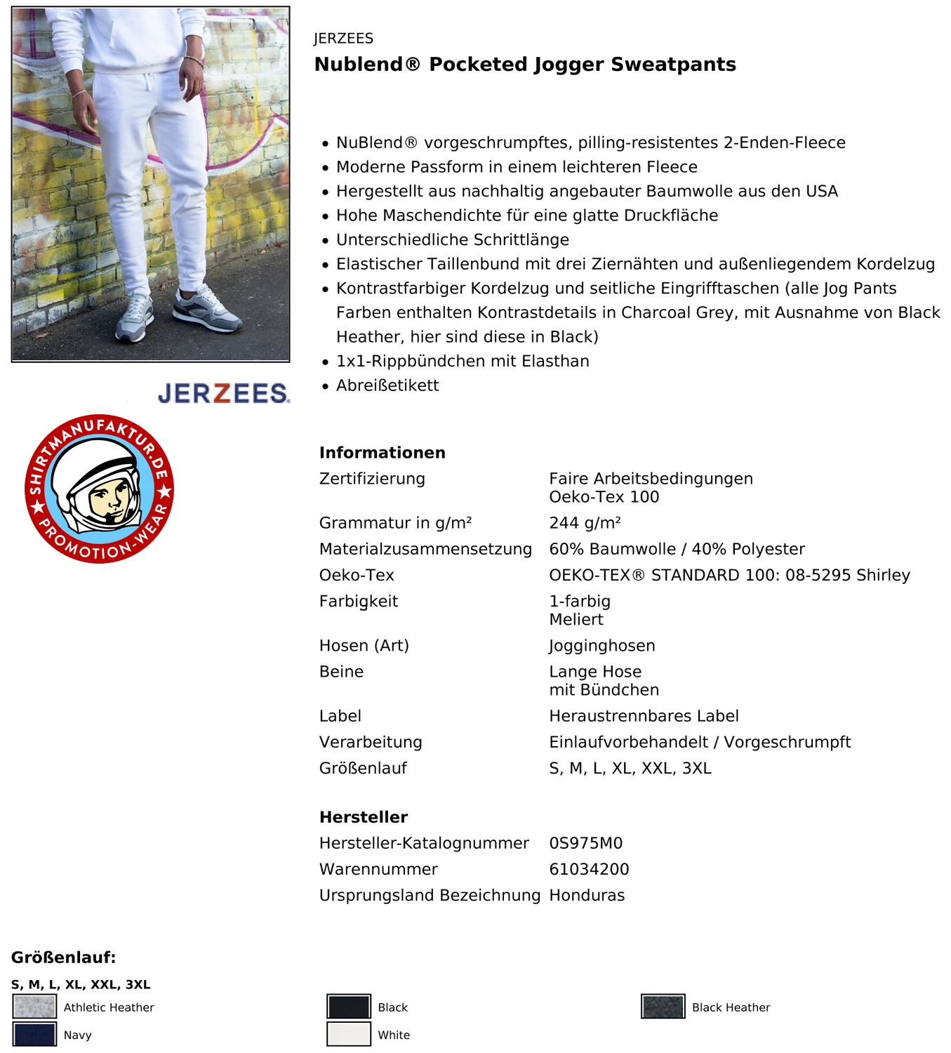 Jerzees Nublend Pocketed Jogger Sweatpants