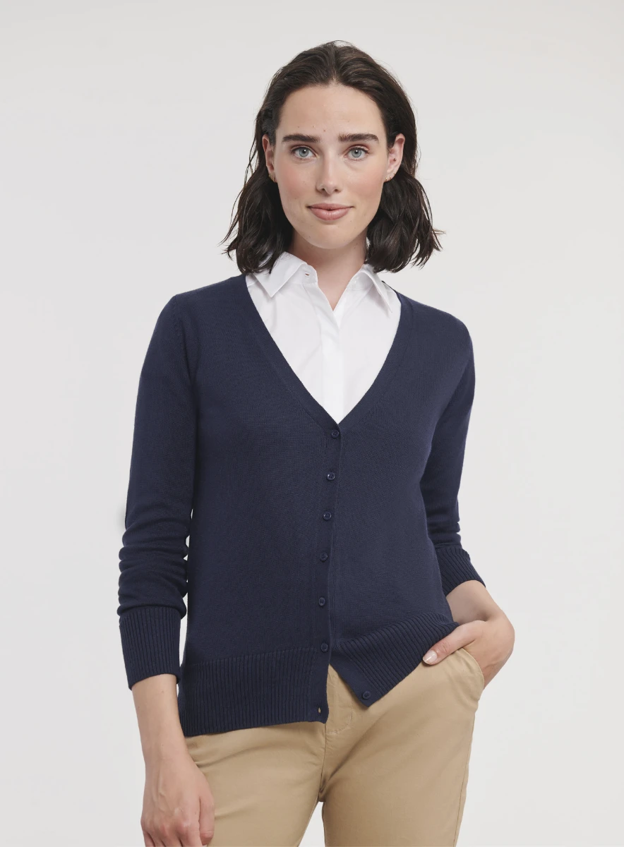 Russell Ladies V-Neck Knitted Cardigan