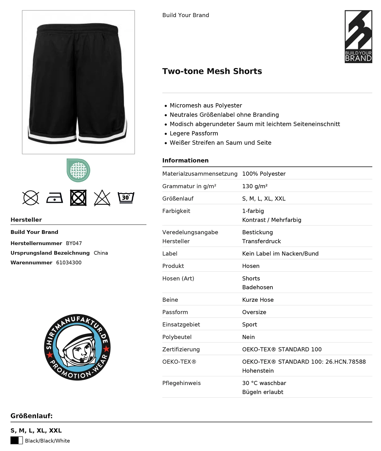 Build Your Brand 2-Tone Mesh Shorts