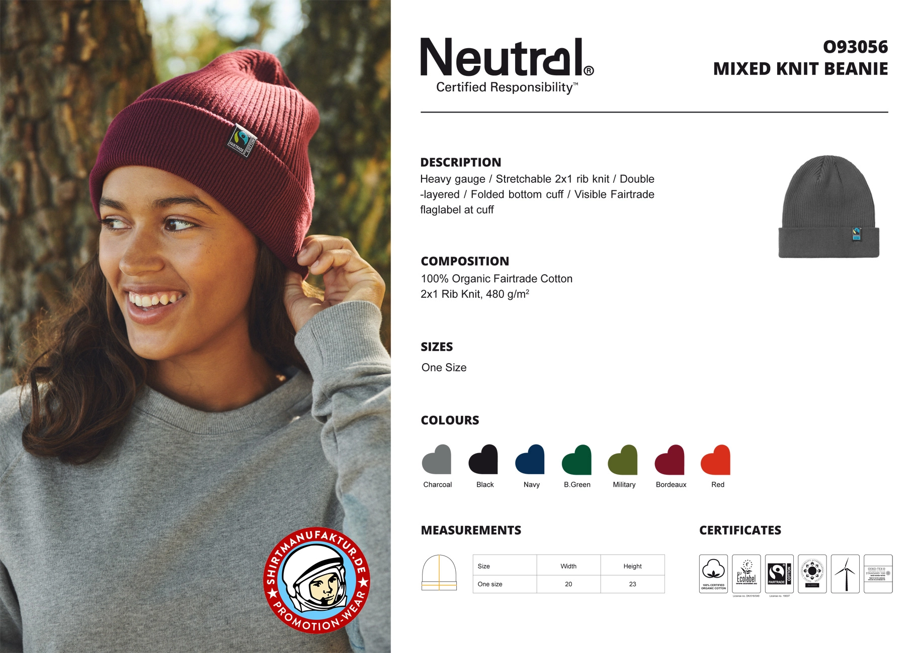 Neutral Mixed Knit Beanie