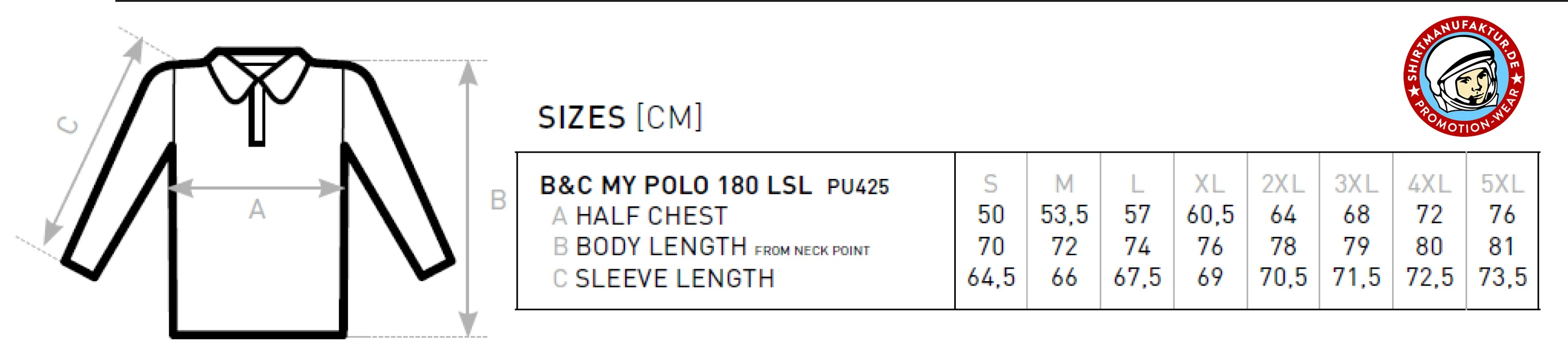 B&C My Polo 180 Longsleeve