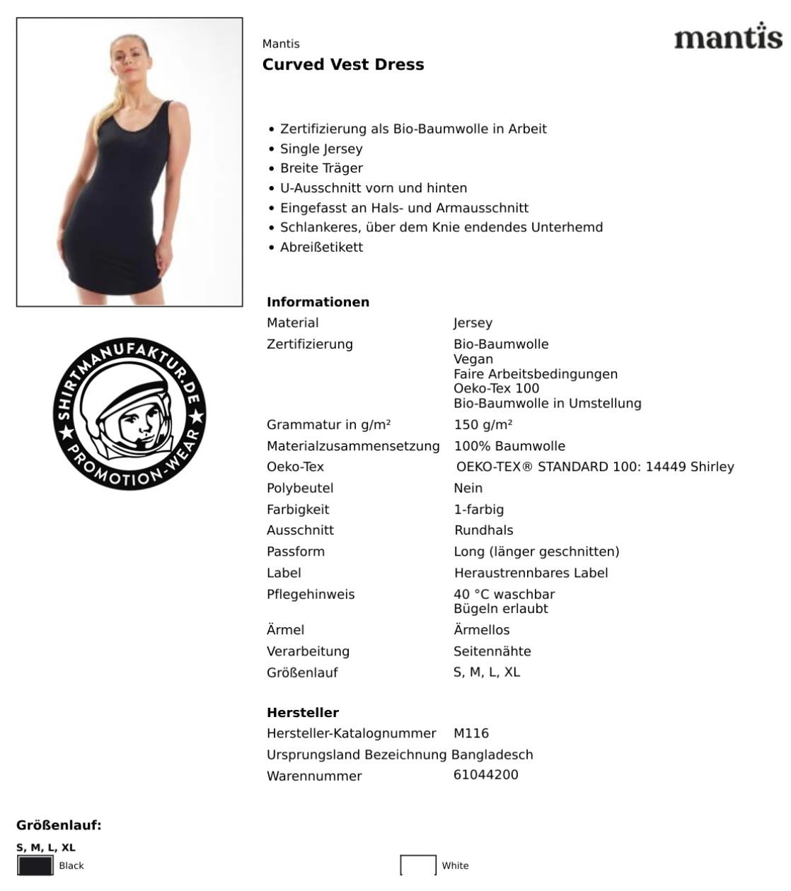Mantis Curved Vest Dress