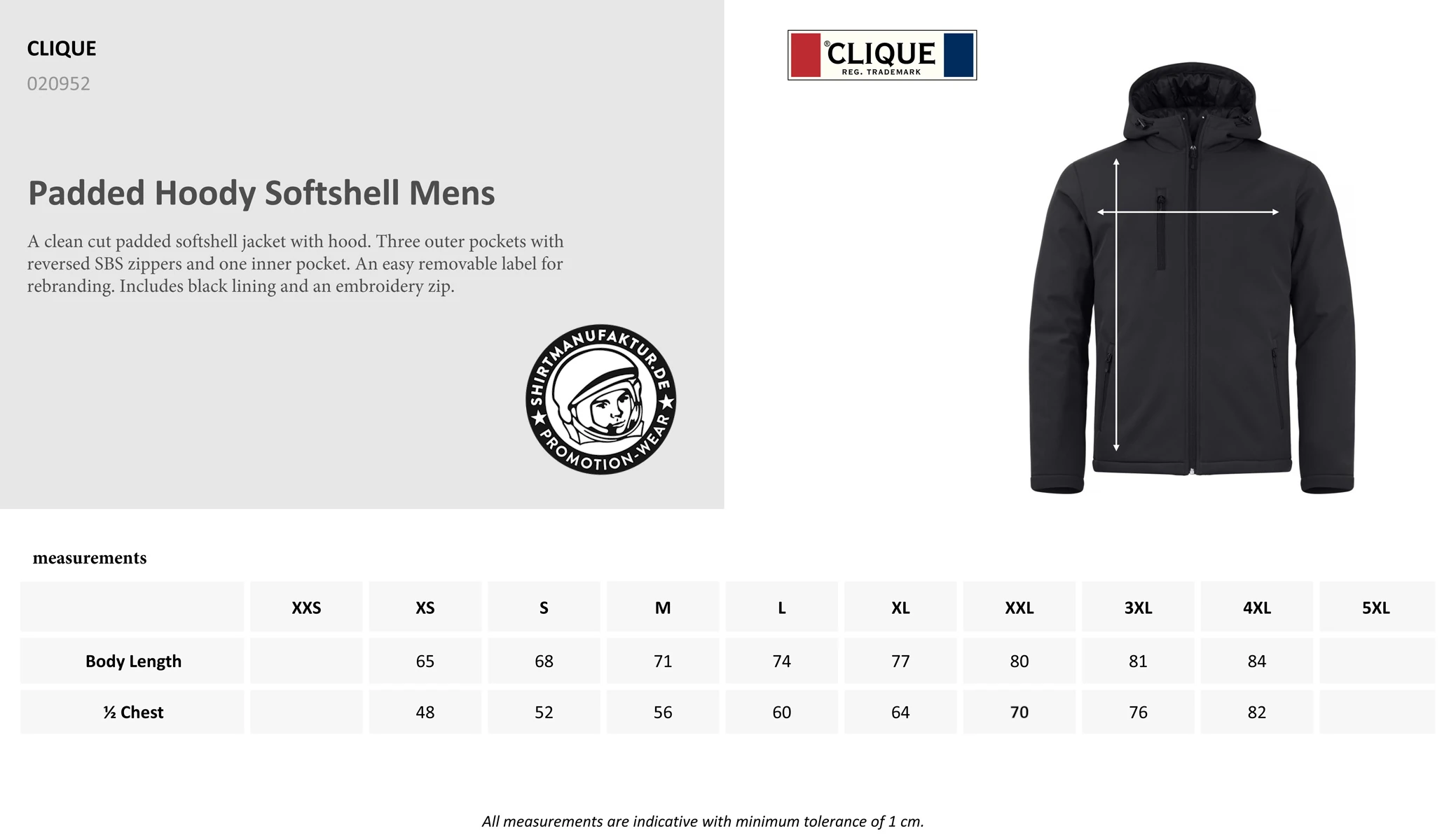 Clique Padded Softshell Hooded Jacket
