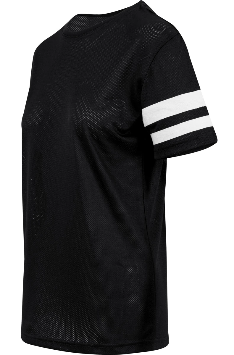 Build Your Brand Ladies Mesh Stripe Tee