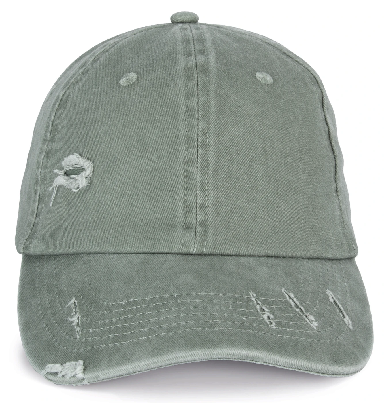 Native Spirit Organic 6-Panel Cap Torn Look