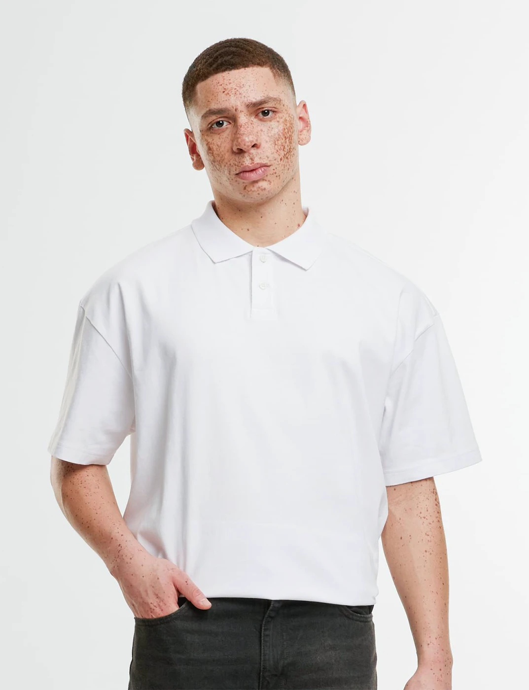Build Your Brand Oversized Polo Shirt