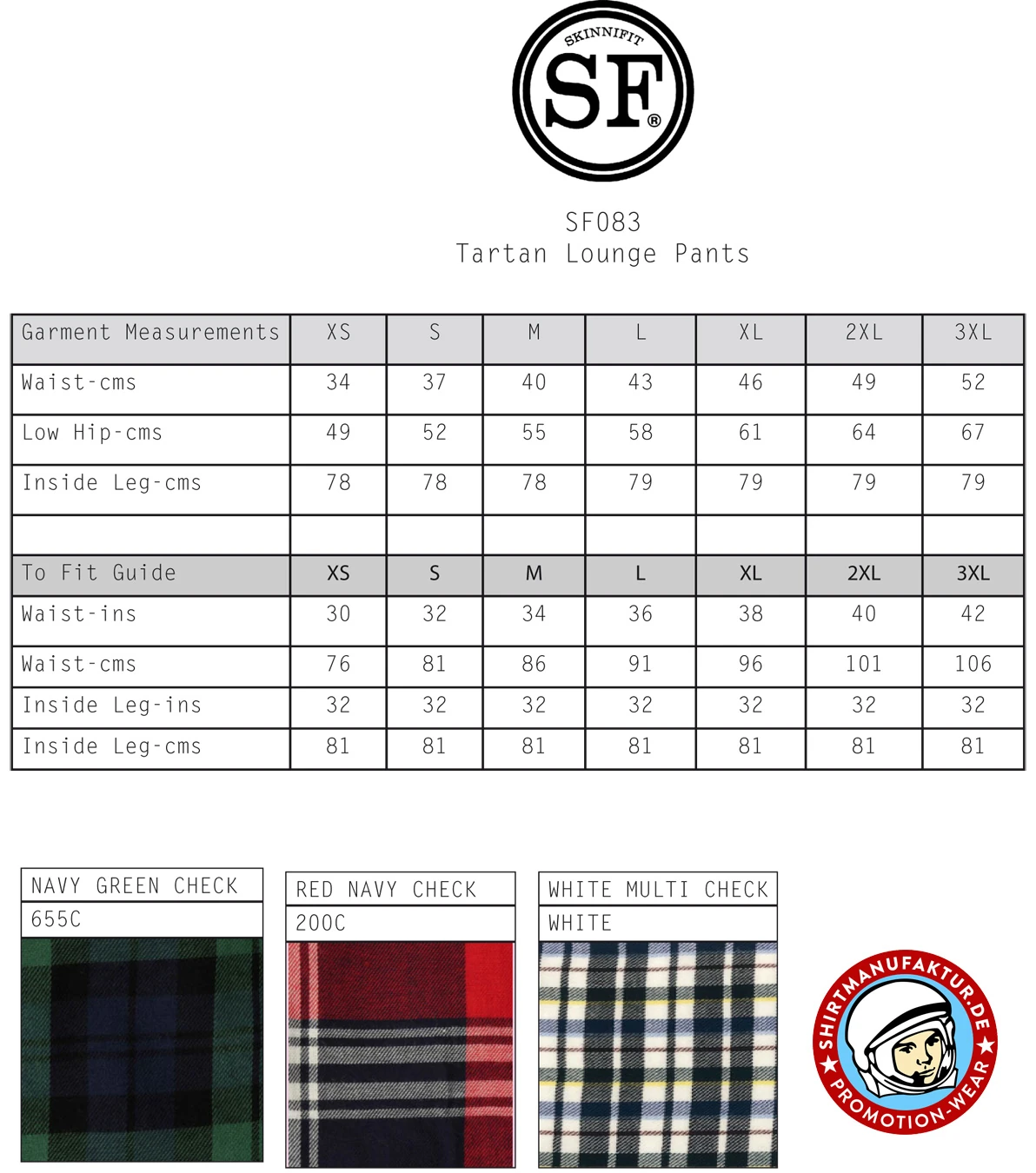 SkinniFit Mens Tartan Lounge Pants