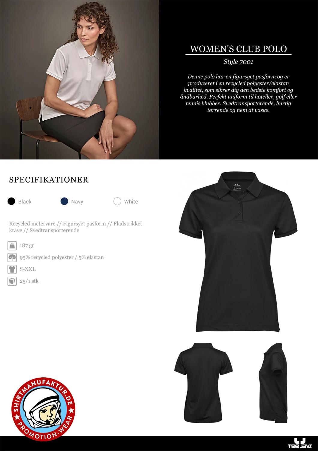 Tee Jays Womens Club Polo