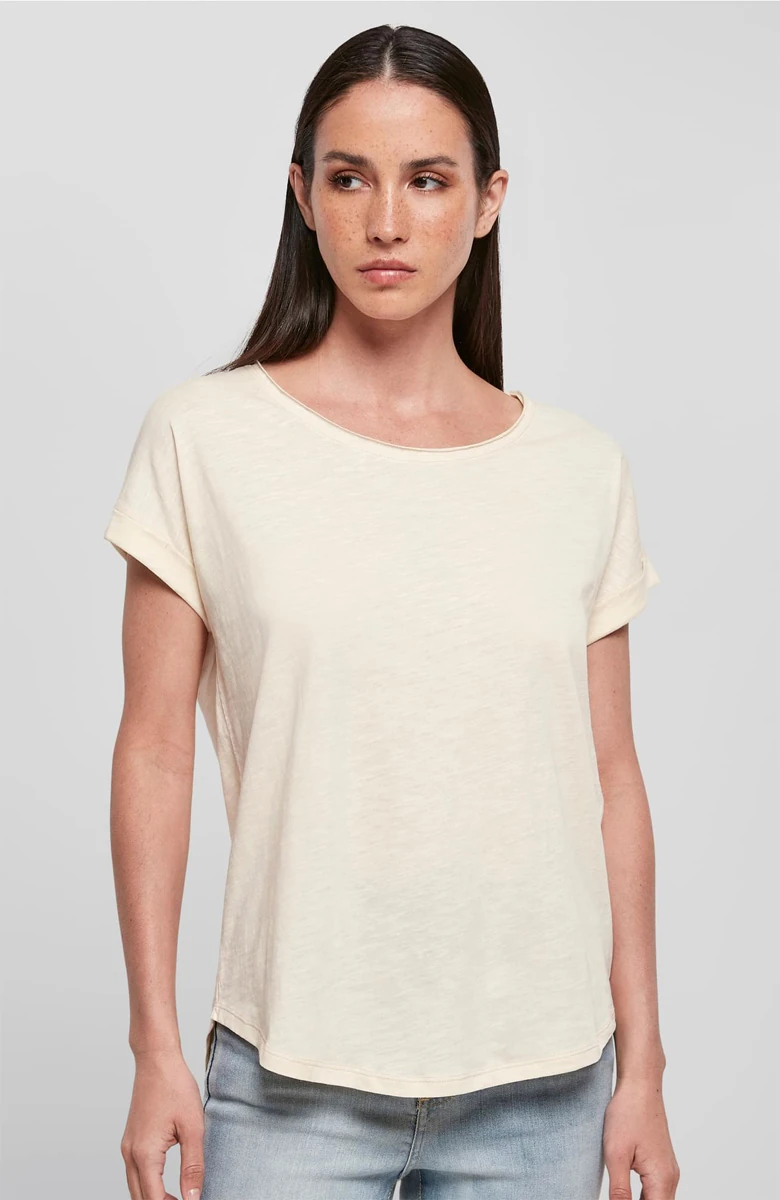 Build Your Brand Ladies Long Slub Tee