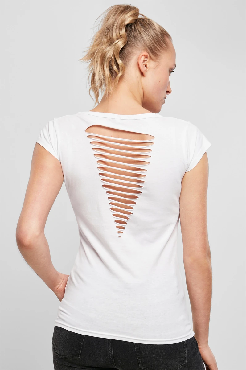 Build Your Brand Ladies Back Cut Tee