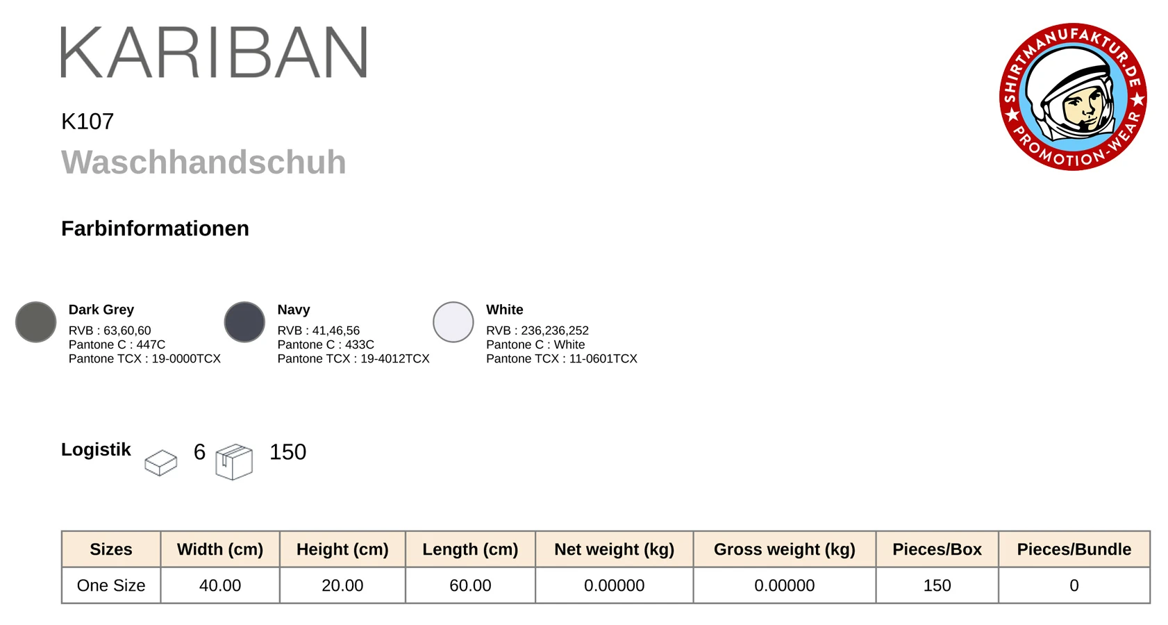 Kariban Waschhandschuh