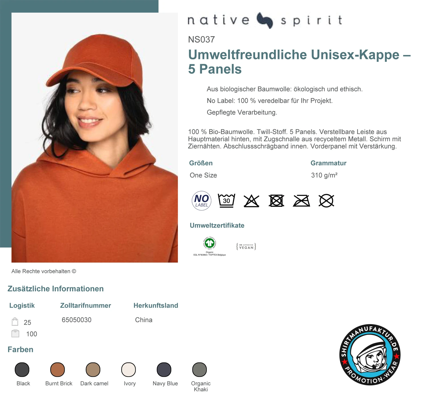 Native Spirit Organic 5-Panel Cap