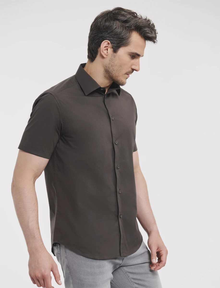 Russell Mens Short Sleeve Fitted Shirt