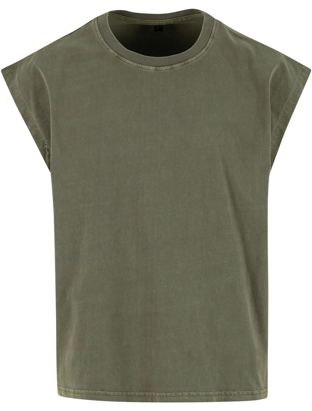 Build Your Brand Vintage Cropped Heavy Sleeveless Tee