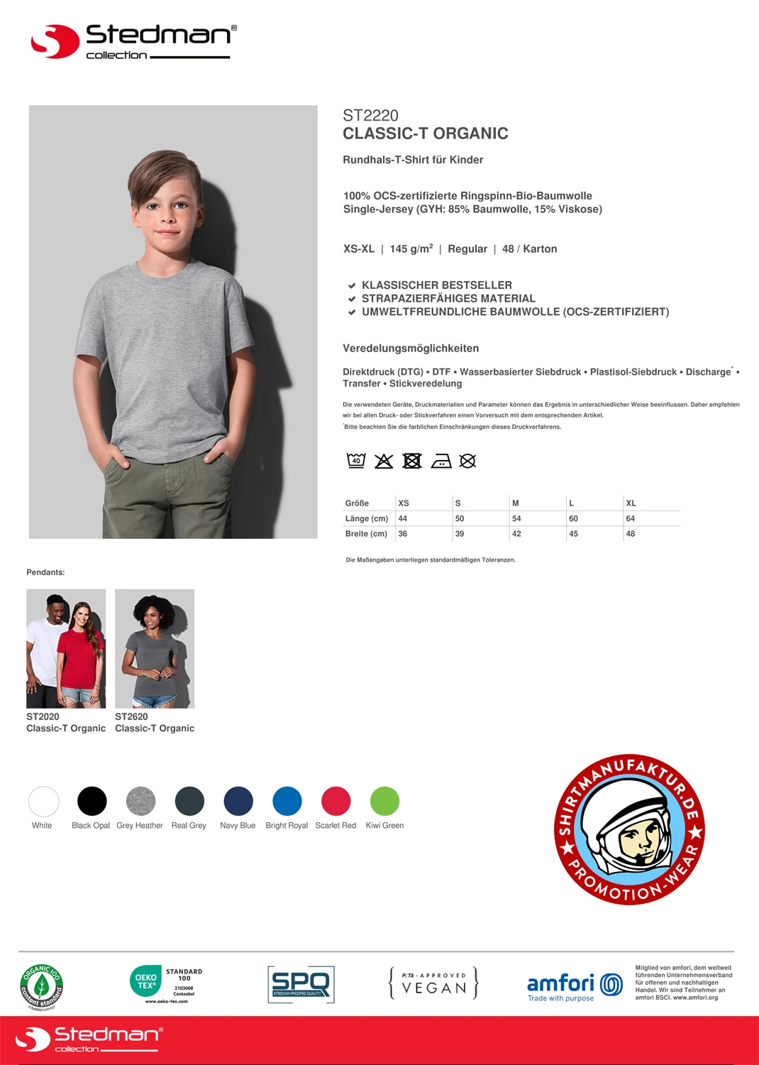 Stedman Kids Classic Organic T
