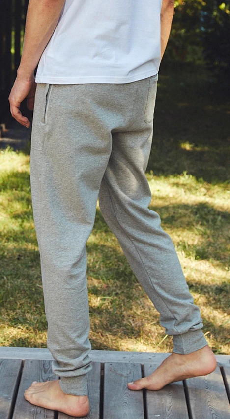 Neutral Sweatpants With Cuff And Zip Pocket