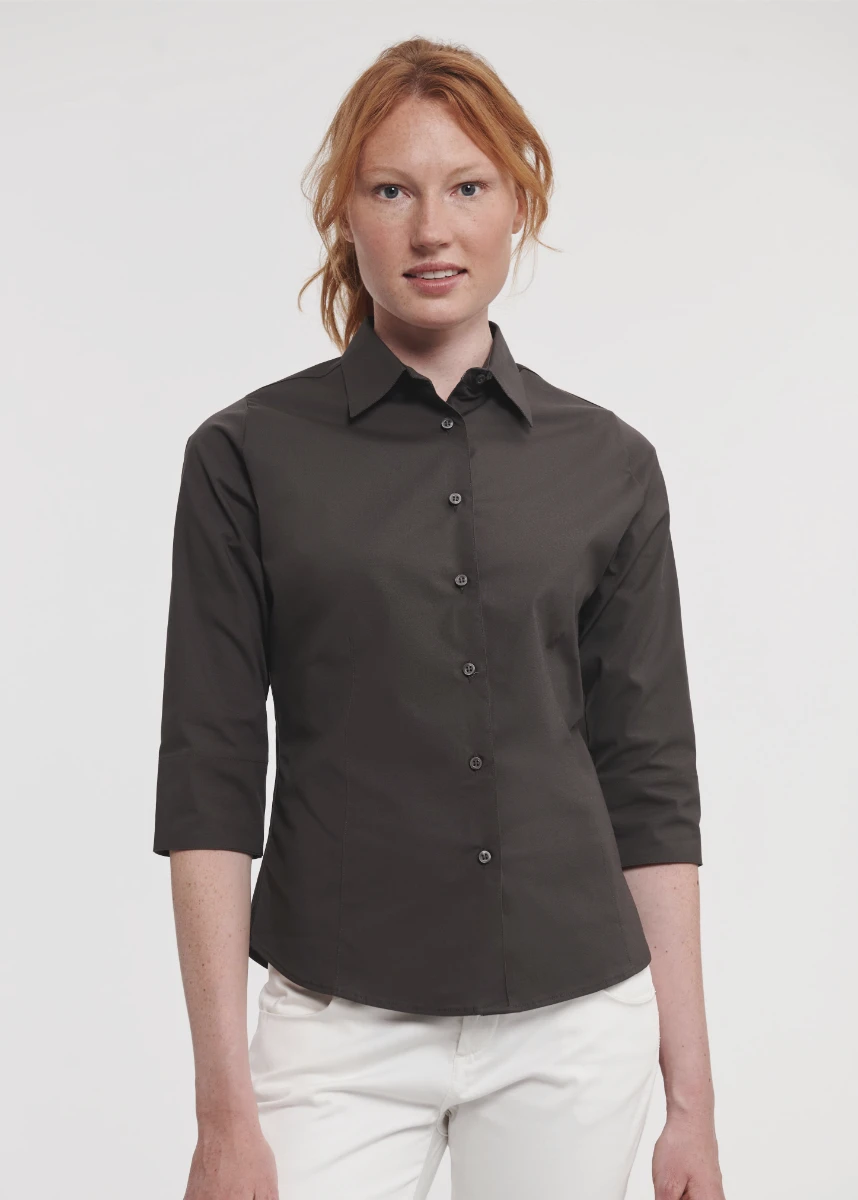 Russell Ladies 3/4 Sleeve Fitted Blouse
