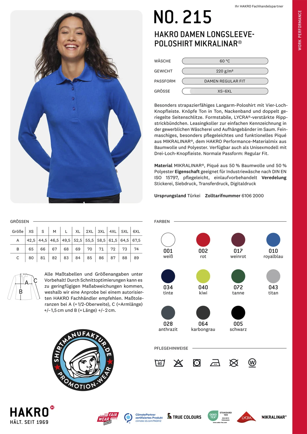 Hakro Ladies Longsleeve - Polo Mikralinar Hakro Ladies Longsleeve - Polo Mikralinar