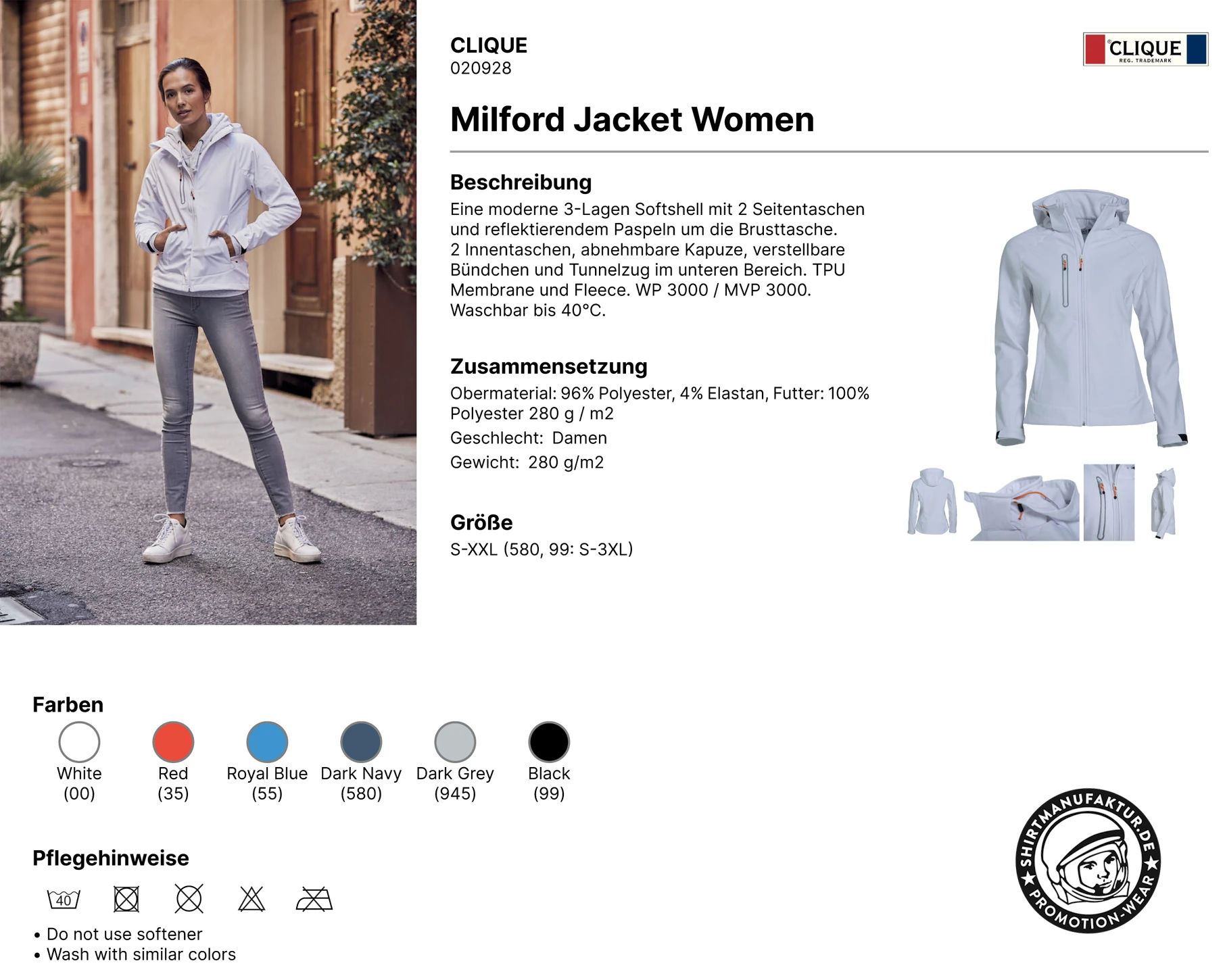Clique Womens Milford Jacket Clique Womens Milford Jacket