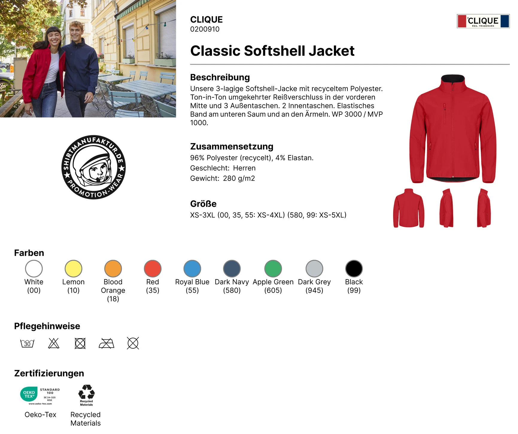 Clique Classic Softshell Jacket