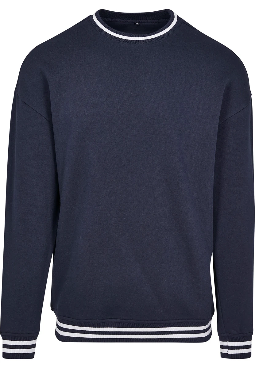 Build Your Brand, College Sweater BY104, navy/white