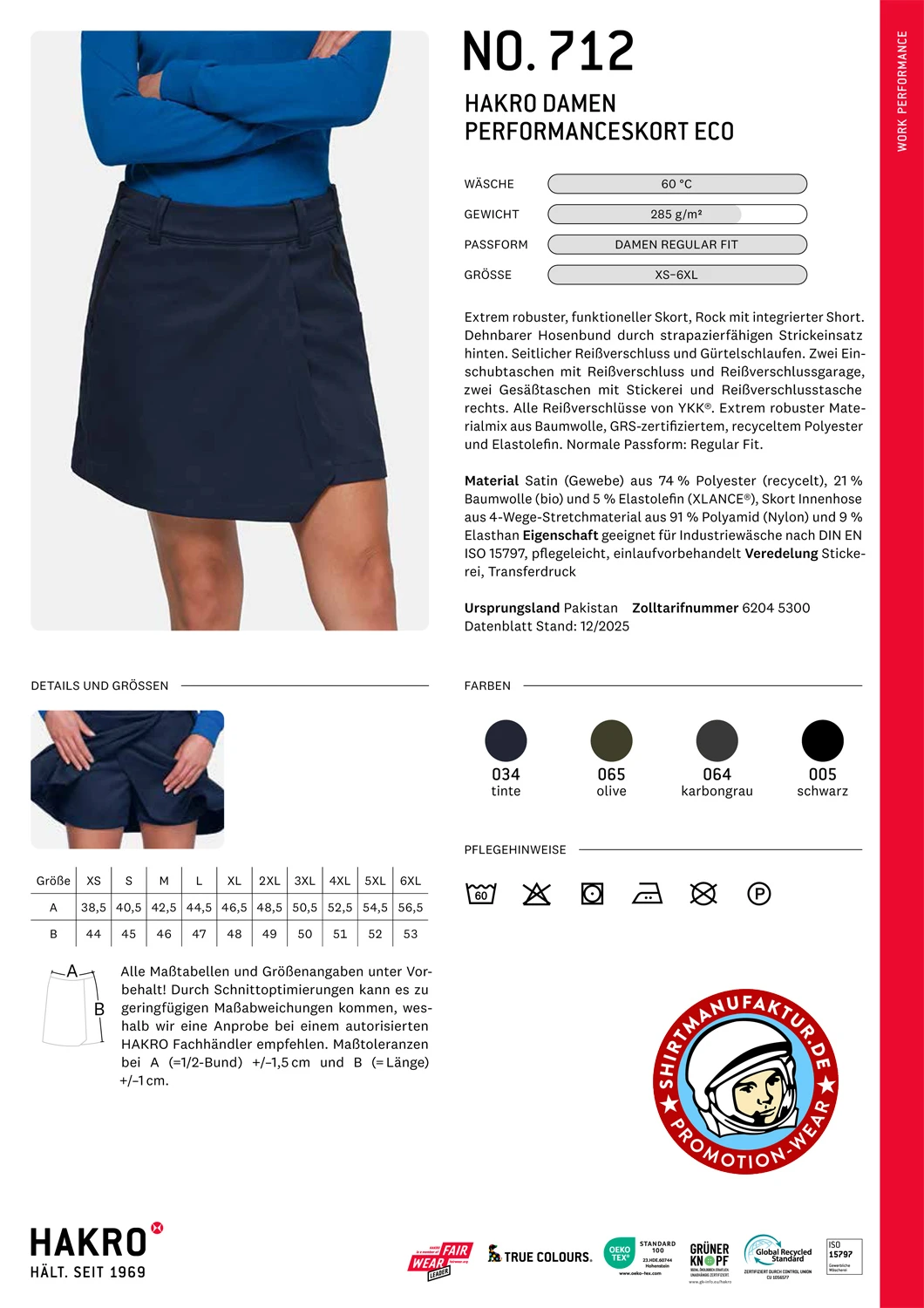 Hakro Ladies Performanceskort Eco